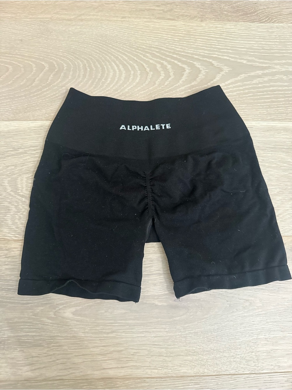Alphalete Black Seamless High-Rise Bike Shorts